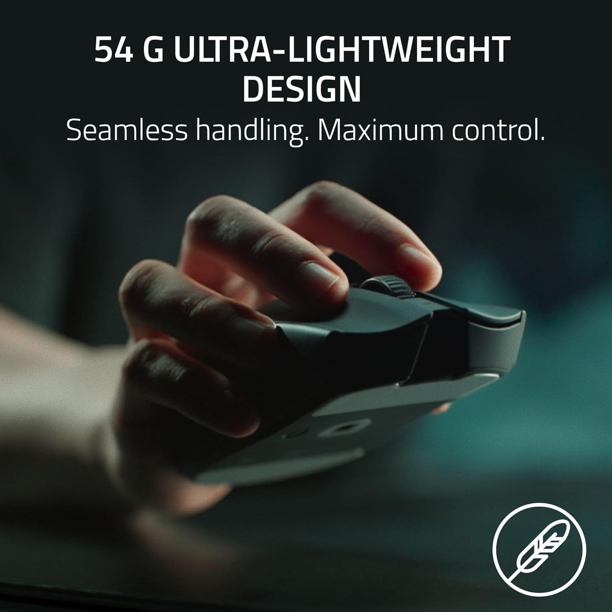 Souris gaming à connectivité sans fil Razer Viper V3 Pro : symétrique, légère (54 g), fréquence de rafraîchissement de 8 000 Hz, capteur optique 35 000 DPI, commutateurs optiques Gen3, 8 boutons programmables, autonomie de 95 h, noire.