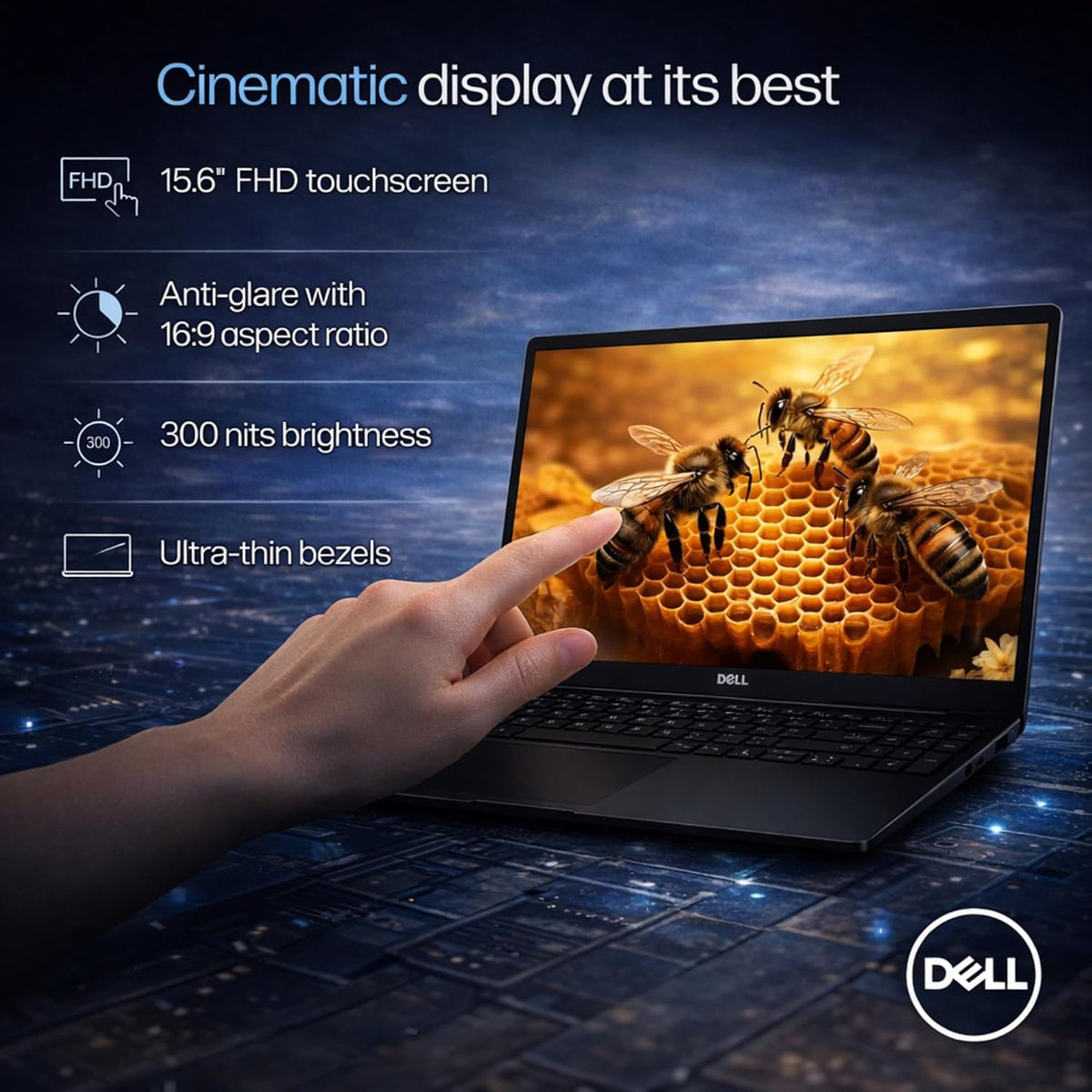 Ordinateur compact portable professionnel Dell Inspiron 15,6" FHD tactile, processeur Intel Core i5 de 13e génération (supérieur au i7-1250U), 12 Go de RAM, 768 Go de stockage (SSD de 256 Go et disque dur externe de 512 Go), Windows 11, Office 365
