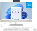 Ordinateur de bureau tout-en-un tactile HP 24 pouces pour un usage domestique et l'école : processeur Intel, écran FHD 23,8 pouces, 16 Go de RAM DDR4, SSD PCIe 1 To, Wi-Fi 6, Bluetooth 5.3, blanc.