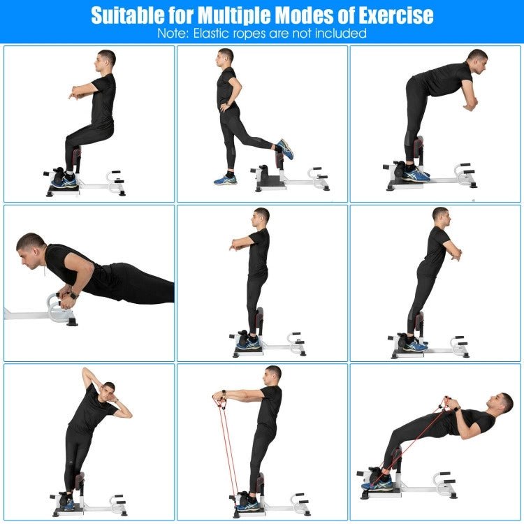 Appareil de musculation tout-en-un haut de gamme pour un usage domestique, doté de squats et coussinets antidérapants.