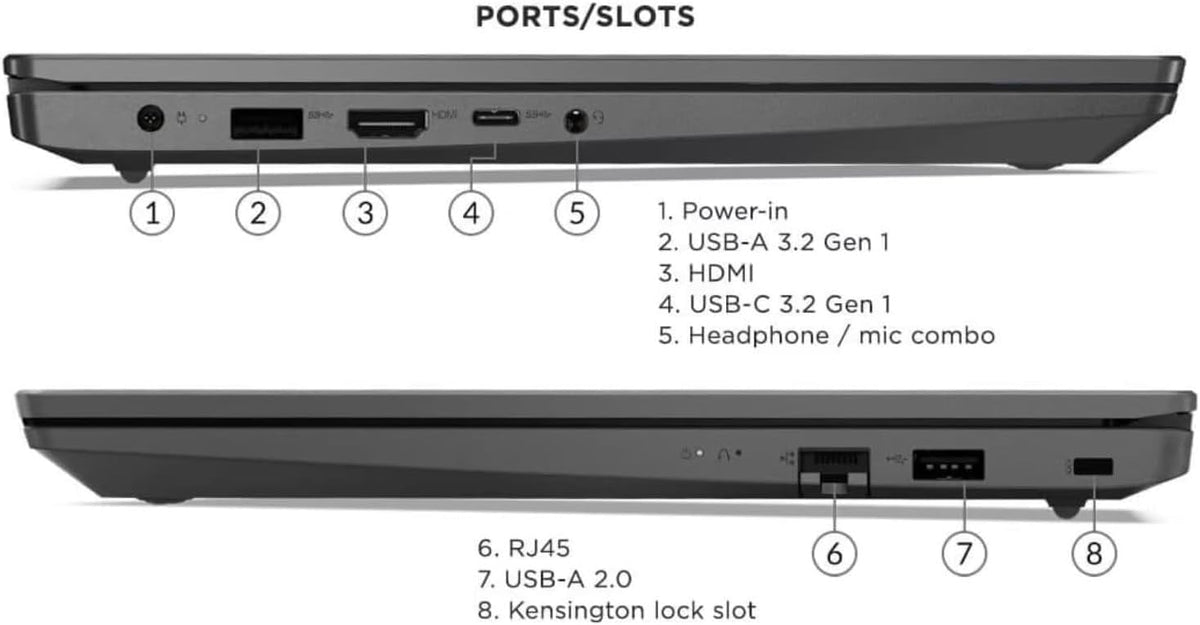 Ordinateur compact portable Lenovo V15, écran FHD 15,6 pouces, processeur AMD Ryzen 5 5500U hexacœur (plus performant que l'Intel i7-1065G7), 16 Go de RAM, SSD 512 Go, HDMI, RJ45, pavé numérique, Wi-Fi, Windows 11 Pro, noir