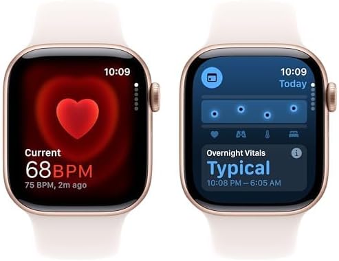Présentation : Apple Watch Series 10 GPS 46 mm - Boîtier en aluminium or rose avec bracelet sport rose pâle S/M (Reconditionné Premium)