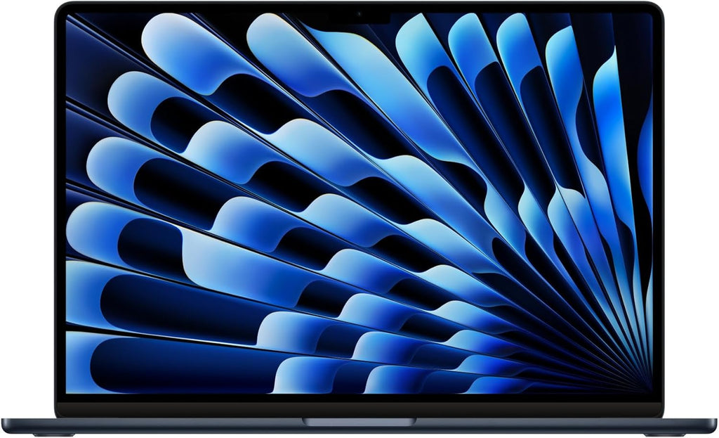 MacBook Air 2023 d'Apple avec puce Apple M2, processeur 8 cœurs et processeur graphique 10 cœurs (15 pouces, 8 Go de RAM, 256 Go de stockage SSD) (clavier QWERTY anglais) Minuit (reconditionné)