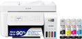 Imprimante jet d'encre multifonction à connectivité sans fil Epson EcoTank ET-4800, blanche, sans cartouche, scanner, photocopieur, fax, chargeur automatique de documents, Ethernet, pour bureau à domicile