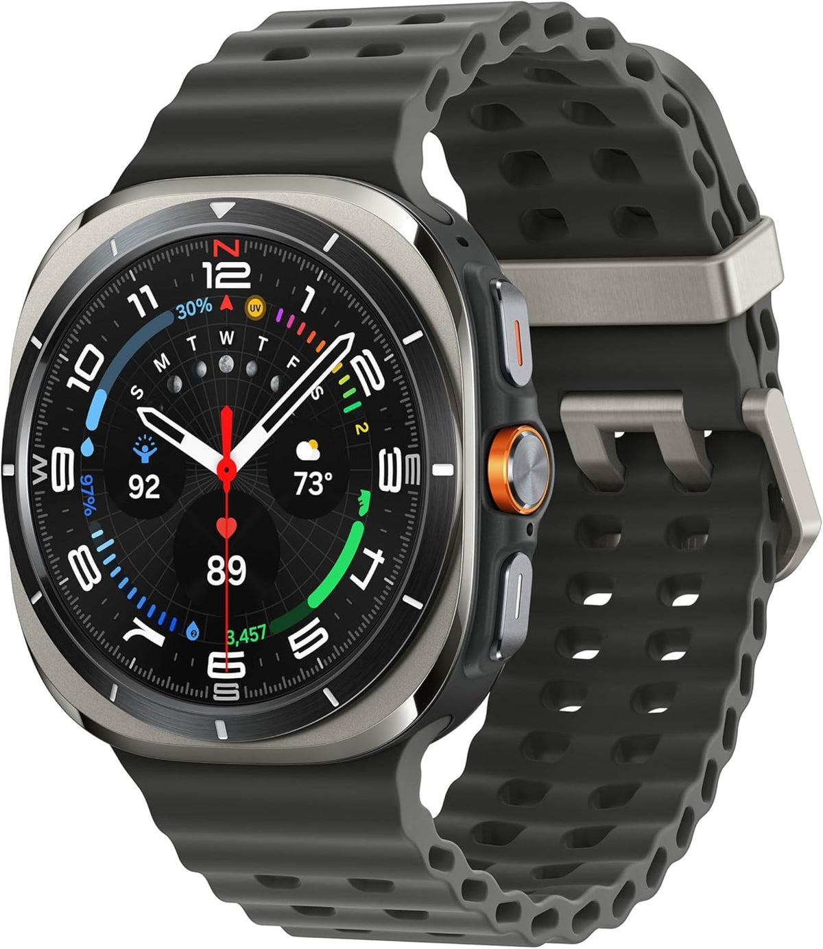 Présentation : Samsung Galaxy Watch Ultra (2025) 47 mm LTE, boîtier en titane, coaching du sommeil avancé, coaching de course, score d'énergie, suivi de la fréquence cardiaque, GPS, argent titane, version américaine, garantie 2 ans