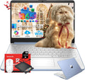 Ordinateur compact portable HP 14 2025 Professionnel Étudiant Fin, 1 an d'abonnement, Office 365, Copilot AI, Processeur Intel Quad-Core, 16 Go de RAM, Disque dur UFS 128 Go et carte SD 128 Go, Wi-Fi 6, Windows 11 Pro, JQ2XzAccessory Bleu Ciel