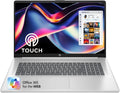 Ordinateur compact portable HP 17,3" tactile avec Office 365 pour le Web | Processeur AMD Ryzen 5 7430U (6 cœurs, 12 threads, jusqu'à 4,3 GHz, plus performant que le Core i7-1355U) | 16 Go de RAM | SSD de 512 Go | Pavé numérique | Sans souris