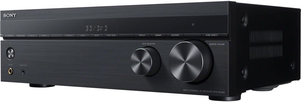 Récepteur audio-vidéo multicanal 4K HDR 5.2 Sony STRDH590 doté de Bluetooth et pack de protection CPS amélioré d'un an