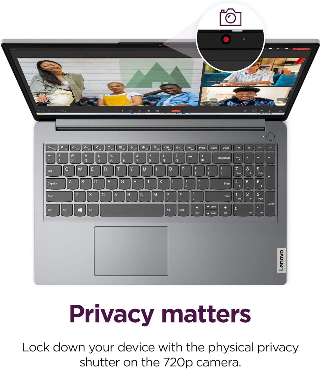 Ordinateur compact portable Lenovo à écran tactile avec abonnement Office 365 à vie pour le Web - IdeaPad 3i - Processeur Intel Core i3 - Écran Full HD 15,6" - 12 Go de RAM - SSD 256 Go - Bluetooth - Webcam - Windows 11 (sans souris)