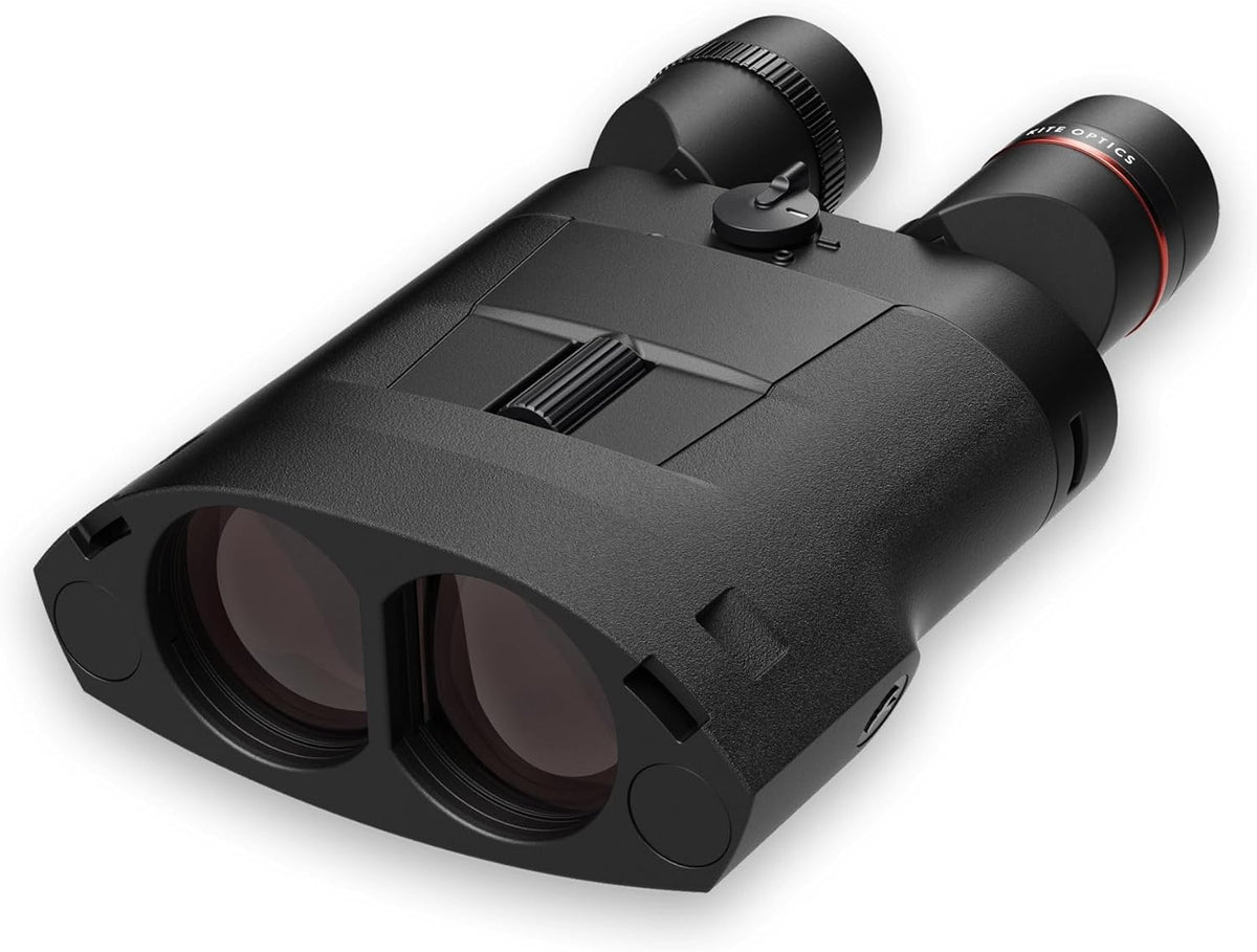 Jumelles haute performance APC STABILIZED 18x50 ED pour la chasse, l'observation des oiseaux et la navigation - Grossissement 18x doté de stabilisation d'image - Étanchéité IPX7 - Fonctionne doté de 7 piles AA