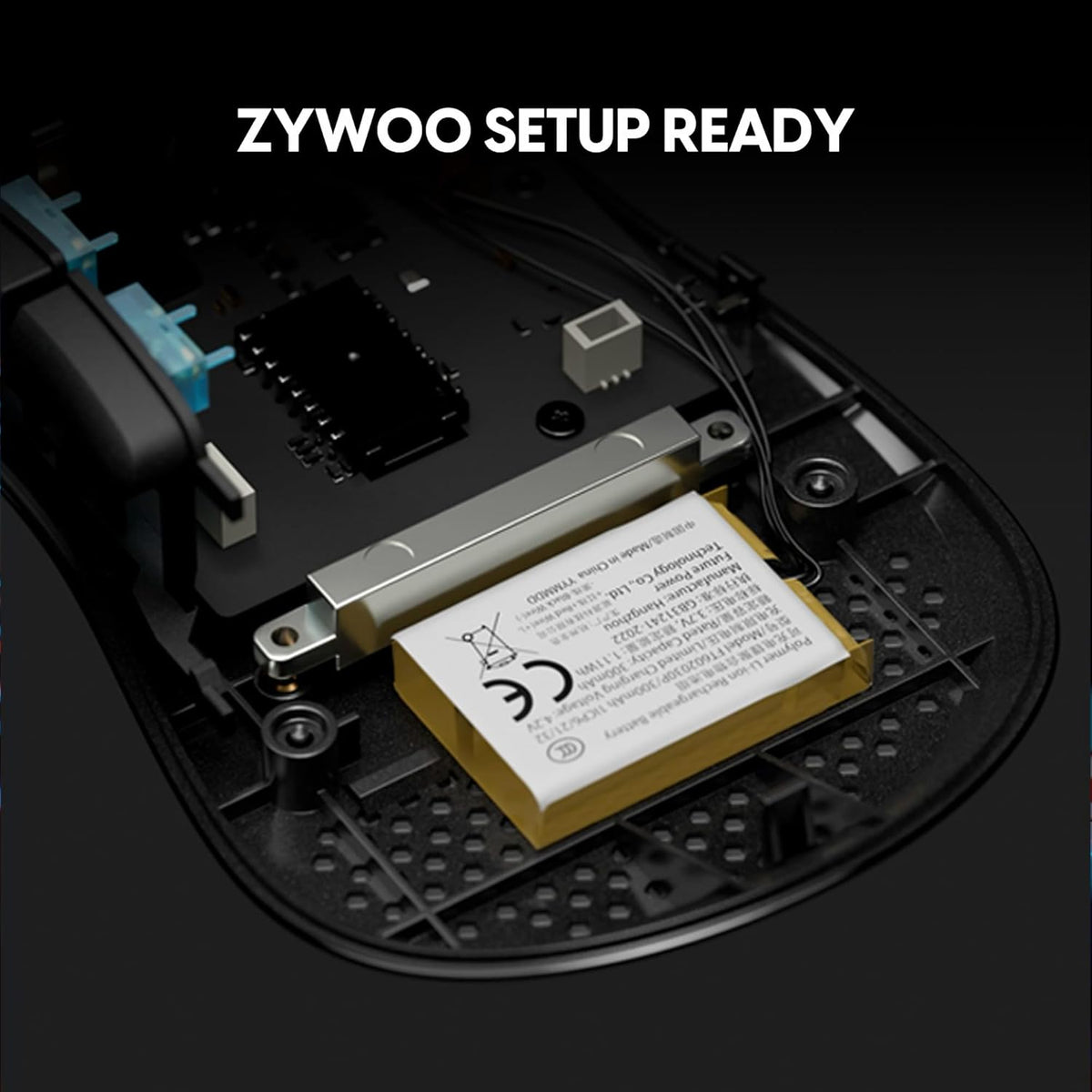 Souris de jeu à connectivité sans fil Pulsar Gaming Gears ZywOo The Chosen Mouse, ultra-légère (59 g), commutateur optique, 32 000 DPI, 750 IPS, capteur XS-1, compatible 8K (taille moyenne, blanche)