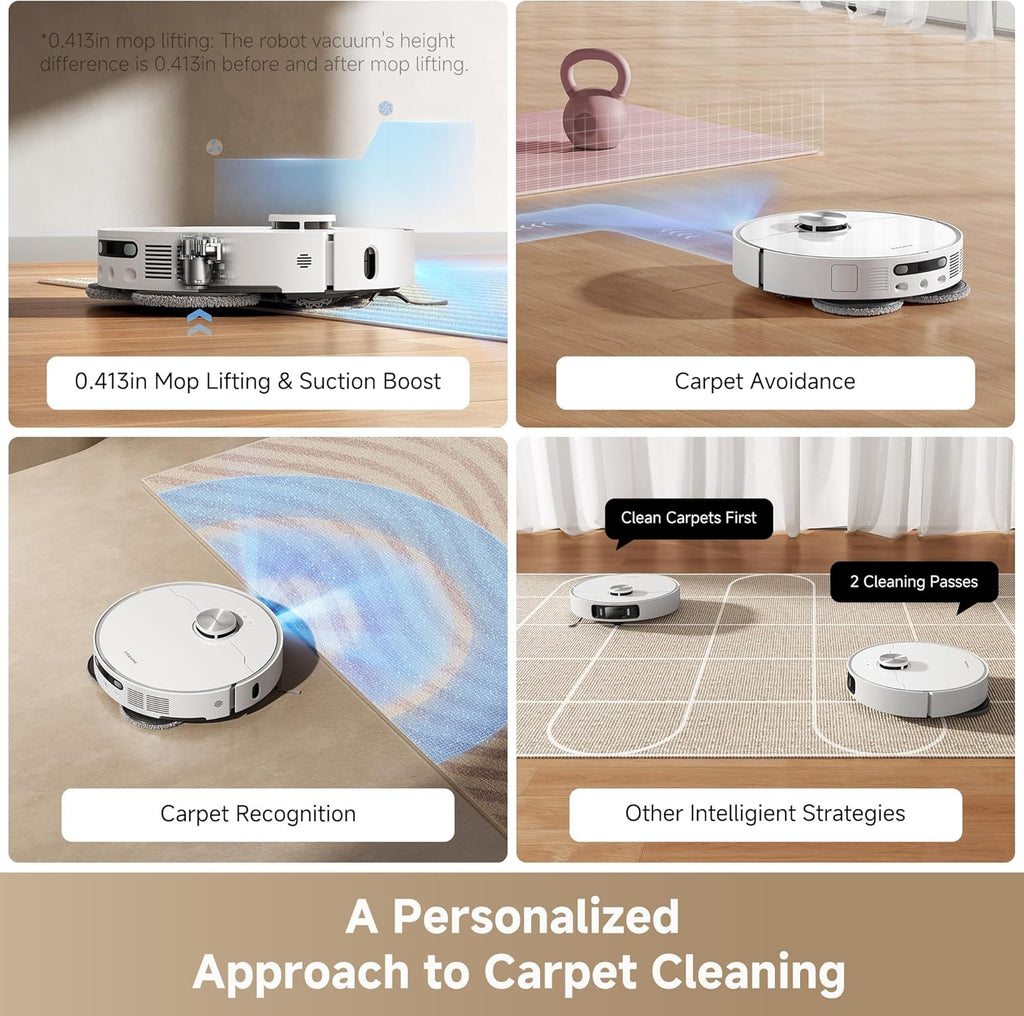 Aspirateur robot laveur DREAME L40s Ultra AE, aspiration de 19 000 Pa, bac à poussière à vidage automatique, serpillère flexible et table de lavage autonettoyante à 75 °C, large choix de brosses, station tout-en-un, remplissage automatique