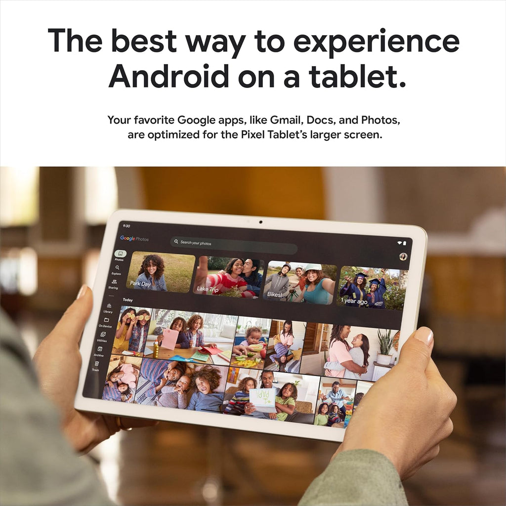 Tablette tactile Google Pixel - Tablette Android avec écran 11 pouces et autonomie exceptionnelle - Porcelaine - 8 Go de RAM - 128 Go