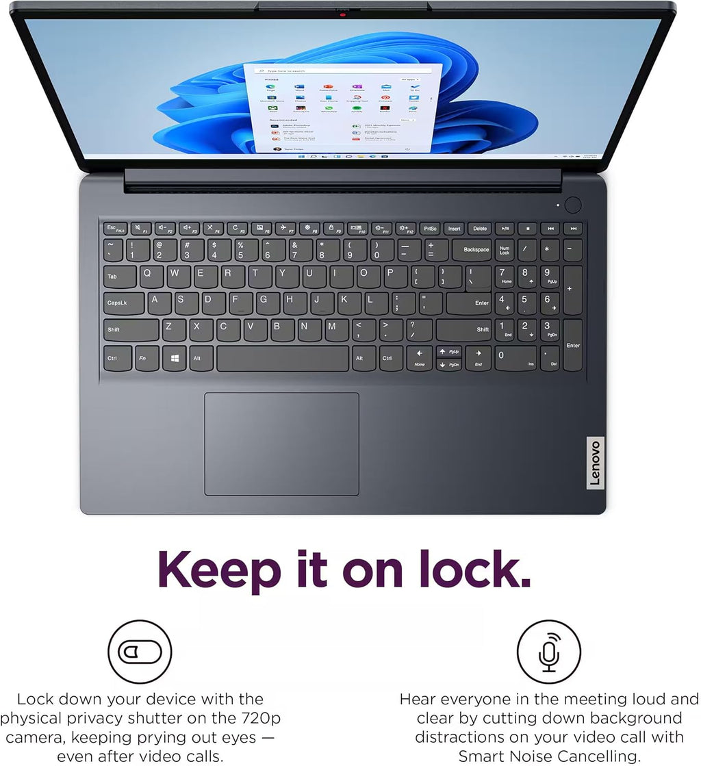 Ordinateur compact portable Lenovo IdeaPad 15,6" haut de gamme à écran tactile (2025) : processeur Intel i5 à 10 cœurs, licence Office 2024 à vie, Copilot AI, 16 Go de RAM, 1 To de stockage (500 Go SSD + 500 Go d'extension), HubxcelAccessory