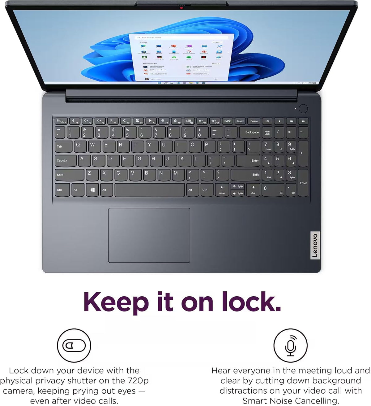 Ordinateur compact portable Lenovo IdeaPad 15,6" haut de gamme à écran tactile (2025) : processeur Intel i5 à 10 cœurs, licence Office 2024 à vie, Copilot AI, 16 Go de RAM, 1 To de stockage (500 Go SSD + 500 Go d'extension), HubxcelAccessory