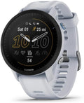Présentation : Montre connectée GPS de course à pied Garmin Forerunner® 955, conçue pour les triathlètes, batterie longue durée, Whitestone