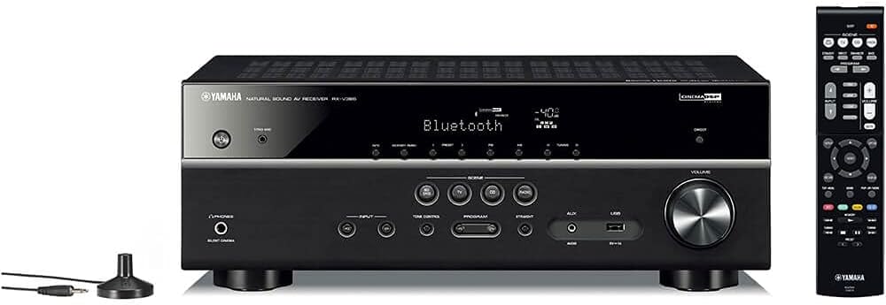 Récepteur audio-vidéo Yamaha RX-V385 5.1 canaux 4K Ultra HD doté de Bluetooth (reconditionné)