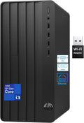 Ordinateur de bureau HP (tour) pour un usage domestique, les étudiants et les professionnels : processeur Intel quadricœur de 13e génération, 16 Go de RAM DDR4, SSD PCIe de 256 Go, adaptateur Wi-Fi, ports VGA, RJ-45 et HDMI, clavier et souris…