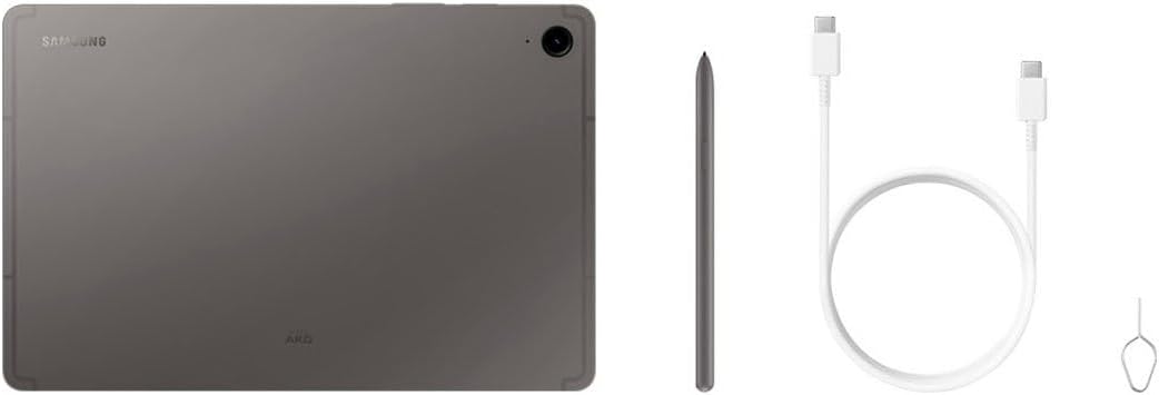 Tablette tactile Samsung Galaxy Tab S9 FE 10,9" 128 Go WiFi Android, grand écran, longue autonomie, processeur puissant, S Pen, appareil photo 8 MP, légère et résistante, stockage extensible, version US 2023, grise