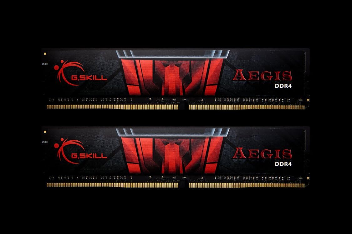 Mémoire RAM DDR4 G.SKILL AEGIS Series (XMP) 16 Go (2 x 8 Go) 3000 MT/s CL16-18-18-38 1,35 V Intel AMD pour ordinateur de bureau U-DIMM (F4-3000C16D-16GISB) – Modèle pratique