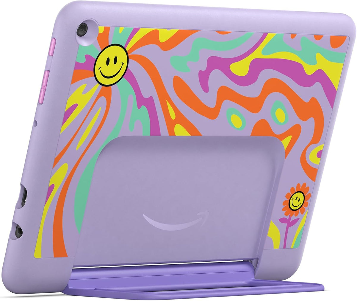 Tablette tactile Amazon Fire HD 10 Kids Pro, 6-12 ans. Écran HD lumineux de 10,1 pouces, contenu sans publicité, contrôle parental performant, autonomie de 13 heures et étui fin pour les plus grands, 32 Go, Happy Day