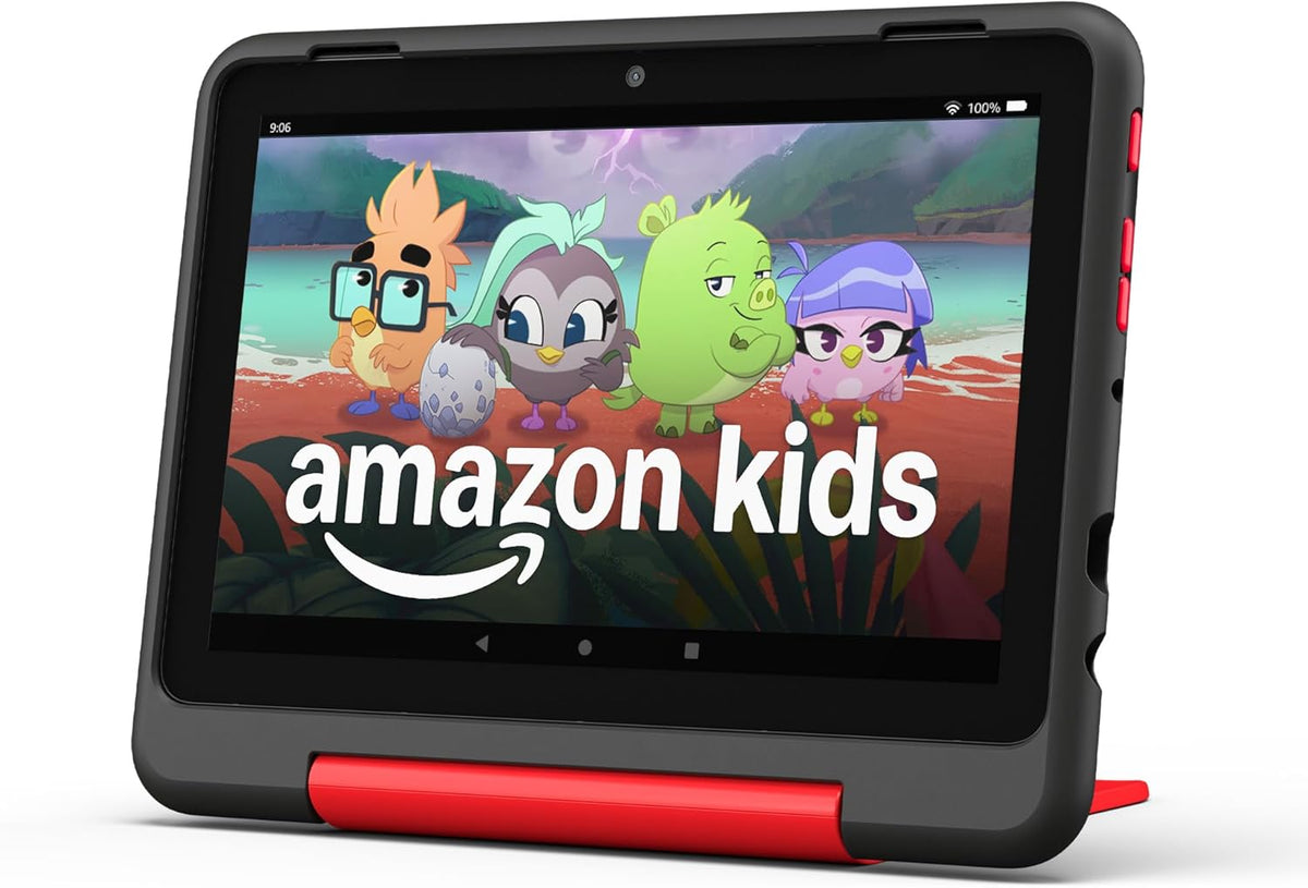 Tablette tactile Amazon Fire HD 8 Kids Pro (dernier modèle), 6-12 ans. Écran HD lumineux de 8 pouces, contenu sans publicité, contrôle parental, autonomie de 13 heures, étui fin pour les plus grands, 32 Go, Marvel Avengers.