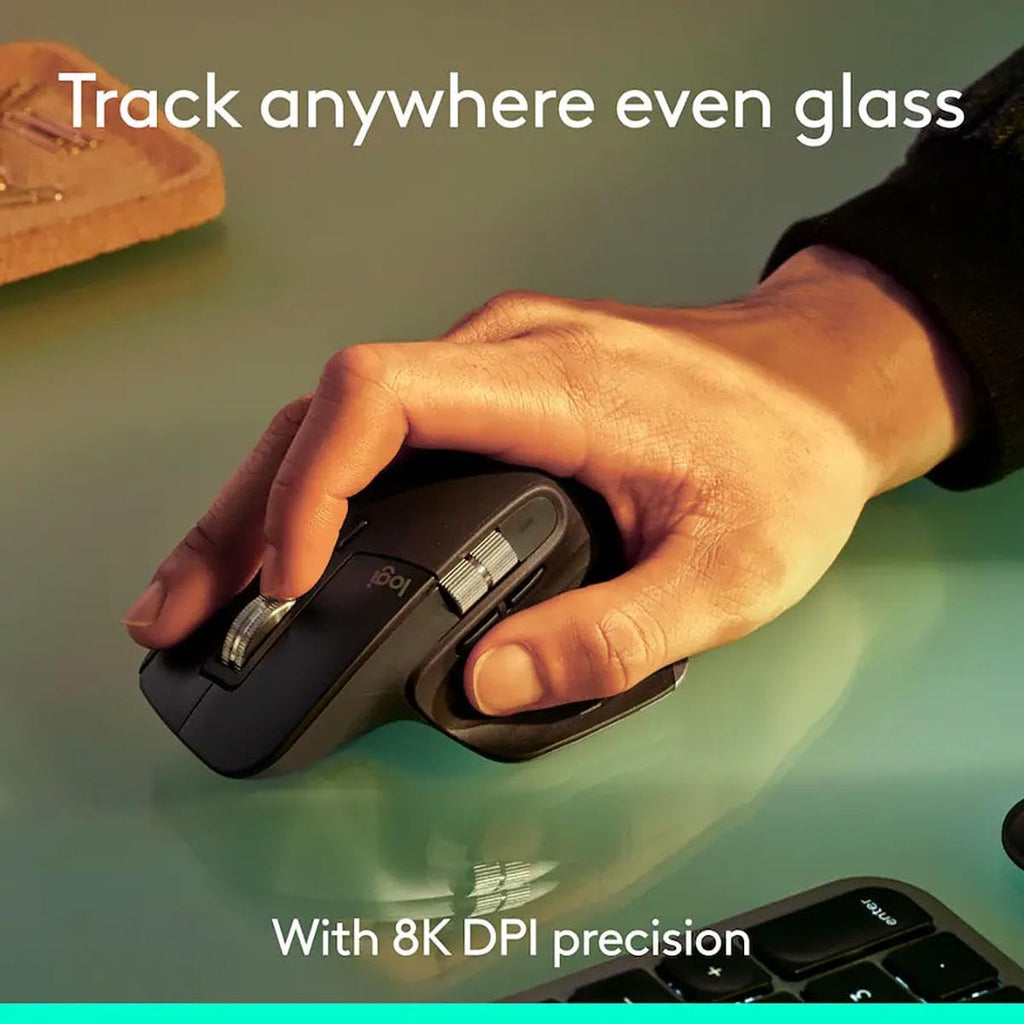 Logitech MX Master 3S - Souris à connectivité sans fil haute performance doté de défilement ultra-réactif, ergonomie, 8 000 DPI, technologie Track on Glass, clics silencieux, Bluetooth, compatible Windows, Linux et Chrome, noire