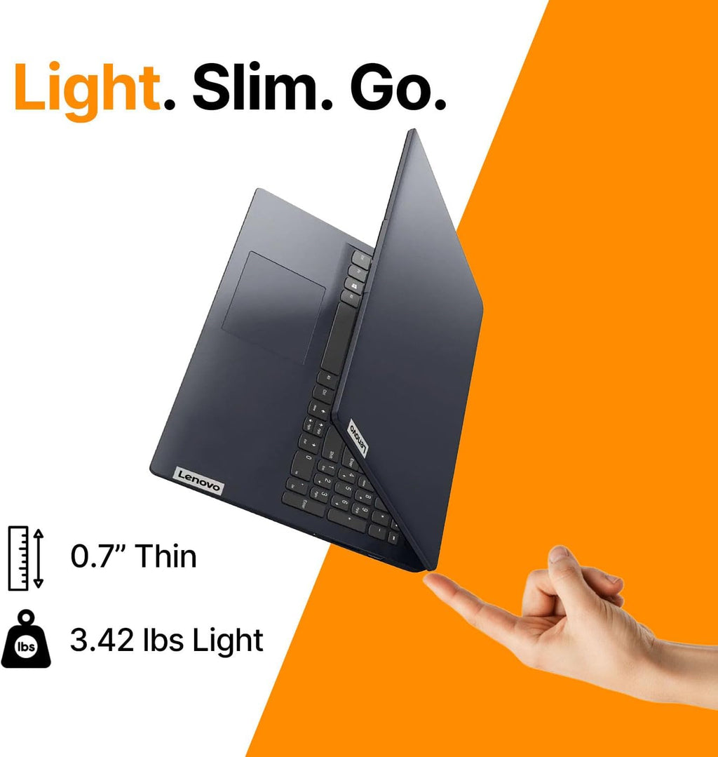 Ordinateur compact portable professionnel Lenovo IdeaPad 15,6" FHD • Microsoft Office 365 • 1,1 To de stockage • DDR4 • Processeur Intel double cœur • 1 To de stockage cloud et 128 Go de SSD • Wi-Fi 6 • Copilot AI • Windows 11 (sans souris) •
