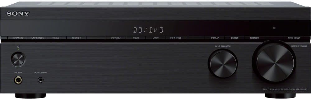 Récepteur audio-vidéo multicanal 4K HDR 5.2 Sony STRDH590 doté de Bluetooth et pack de protection CPS amélioré d'un an