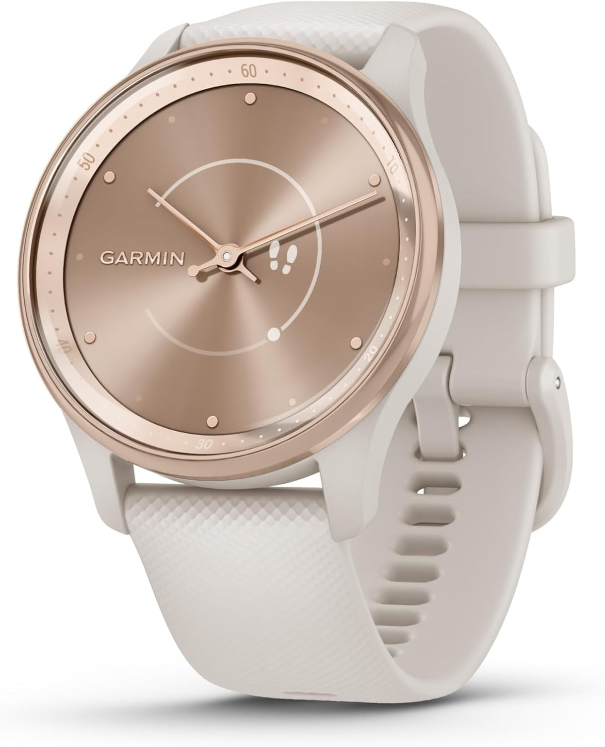 Présentation : Garmin vívomove Trend Montre connectée hybride élégante, autonomie longue durée, aiguilles dynamiques et écran tactile, couleur ivoire