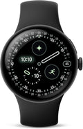 Google Pixel Watch 4 (45 mm) - Montre connectée Android avec suivi de la fréquence cardiaque et du sommeil - Autonomie de 40 heures - Suivi d'activité - Intelligence artificielle Google - Boîtier en aluminium noir mat - Bracelet actif Obsidian -