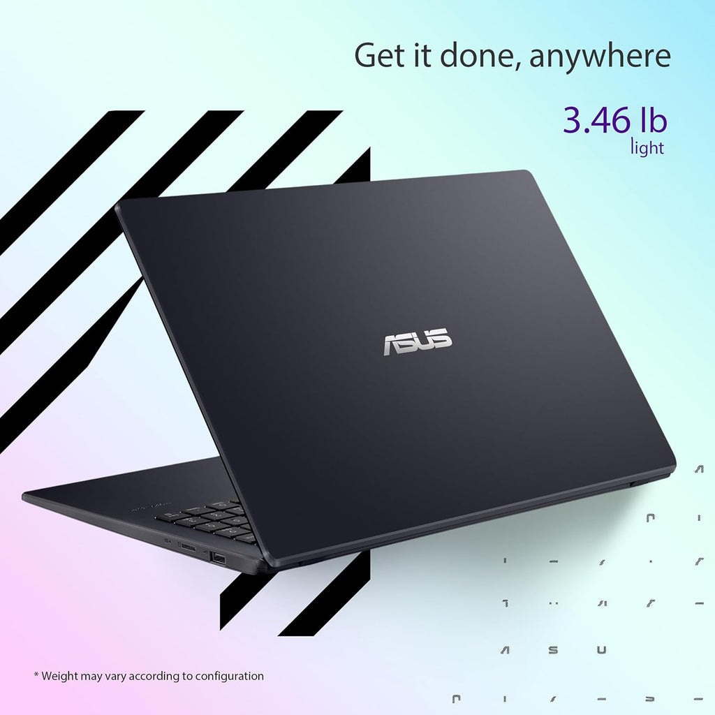 ASUS Vivobook Go Slim 15,6" - Ordinateur compact portable fin et compact portable pour étudiants - Processeur Intel Dual Core N4500, 4 Go de RAM, SSD de 128 Go, Windows 11, Noir étoilé L510KA-ES04