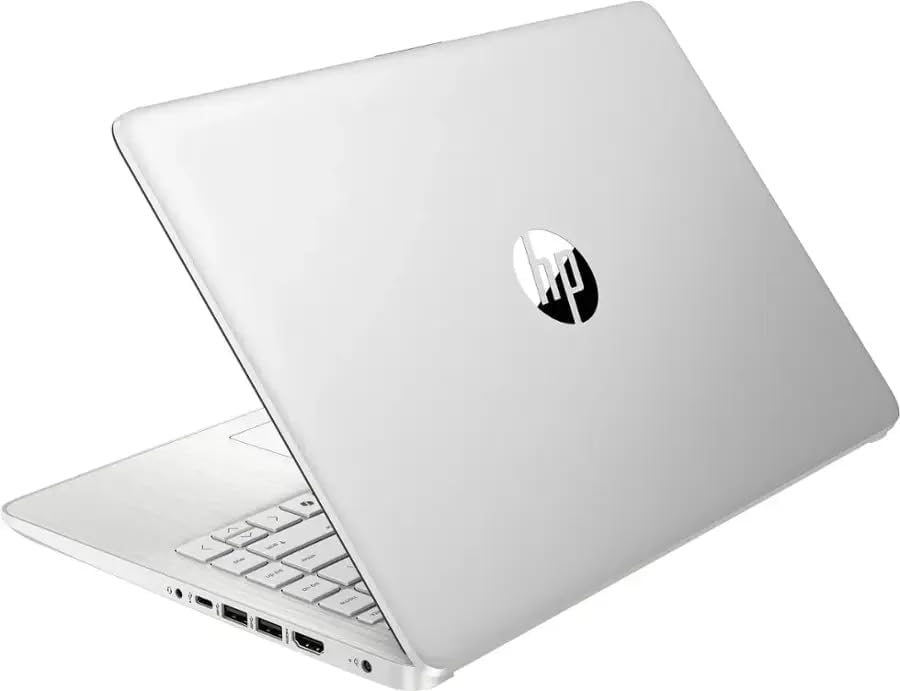 Ordinateur compact portable professionnel HP 14 LED, 16 Go de RAM, 640 Go de stockage (128 Go UFS + carte SD de 512 Go), processeur Intel Quad-Core N150, Windows 11 S et abonnement d'un an à Microsoft Office 365 inclus, écouteurs PLUSERA argentés
