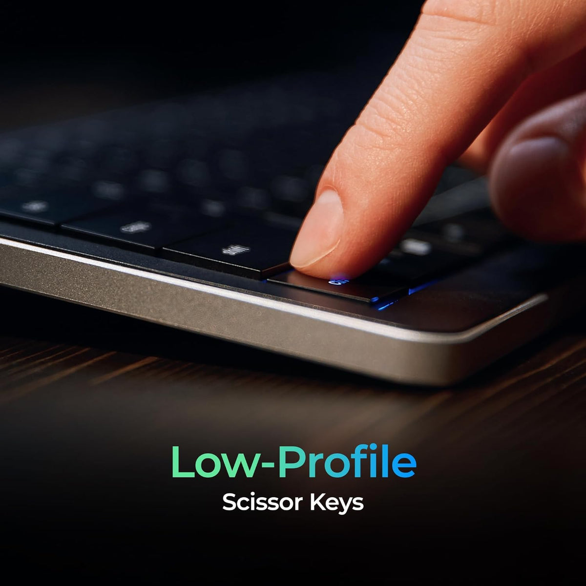 CLVX 1 Windows | Clavier IA tactile et gestuel | Bluetooth et USB-C | Touches ciseaux silencieuses à profil bas | Rétroéclairage RGB interactif | Châssis en aluminium | Compatible Windows/Linux/Android – Modèle pratique