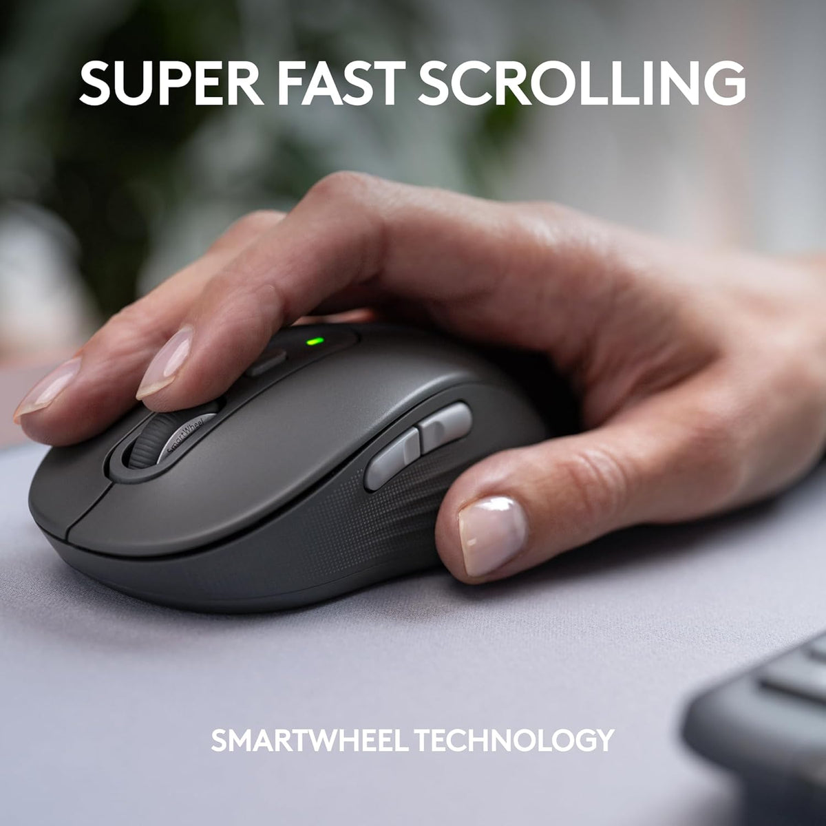 Ensemble clavier et souris à connectivité sans fil Logitech Signature Slim MK955 pour professionnels : frappe silencieuse, récepteur sécurisé, Bluetooth, certification internationale, compatible Windows/Mac/Chrome/Linux - Graphite