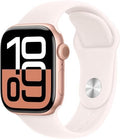 Présentation : Apple Watch Series 10 GPS 42 mm - Boîtier en aluminium or rose avec verres rose clair M/L (Reconditionné Premium)