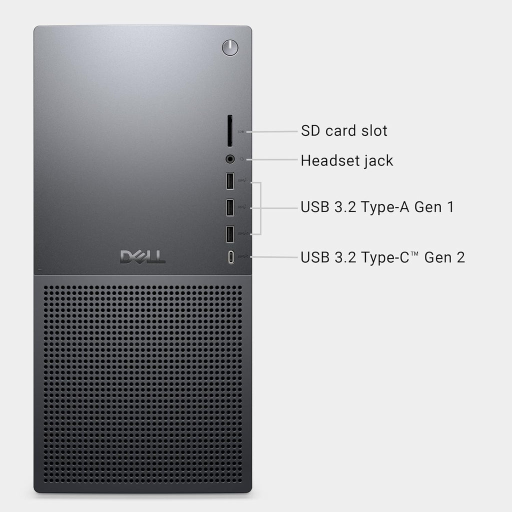 Ordinateur de bureau Dell Tower Plus EBT2250 - Série 2 : Processeur Intel Core Ultra 9 285 à 24 cœurs allant jusqu'à 5,6 GHz, 32 Go de RAM DDR5, SSD NVMe de 1 To, Carte graphique NVIDIA GeForce RTX 4060 8 Go GDDR6, Windows 11 Professionnel Graphite