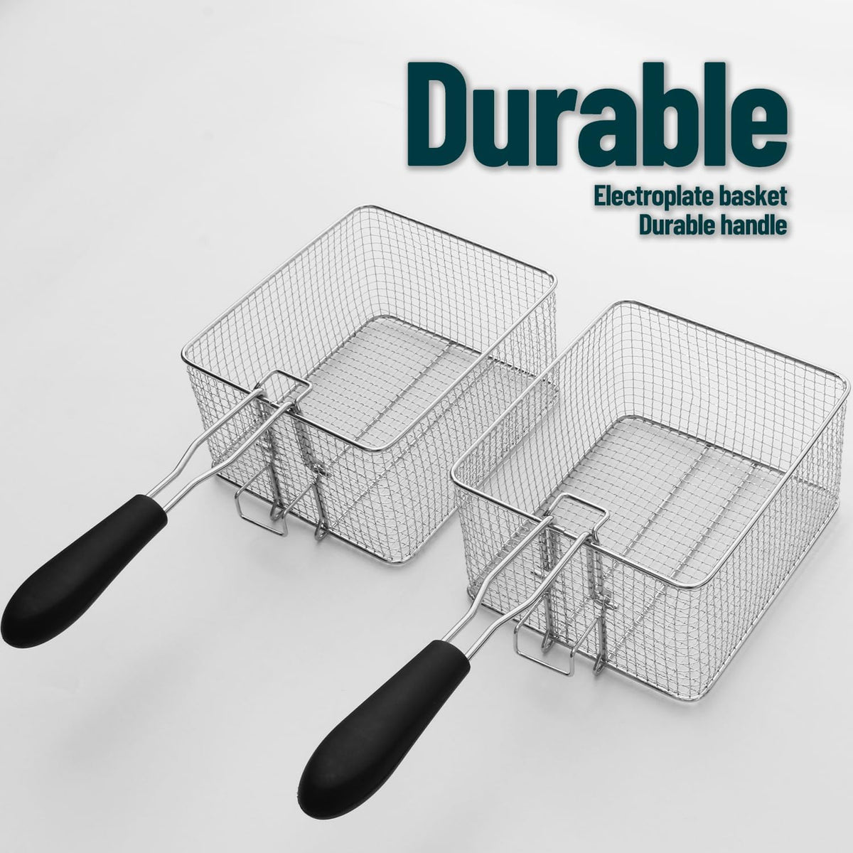 Friteuse professionnelle WantJoin 12 L/12 QT dotée de hublot - Friteuse électrique de table à double cuve en acier inoxydable avec 2 paniers et couvercles, machine à frire de comptoir avec contrôle de la température, 3200 W
