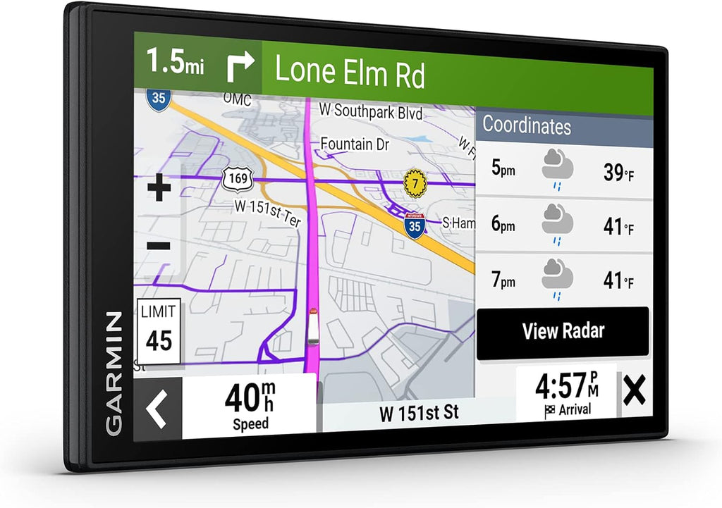 Garmin dezl OTR610 écran généreux facile à lire 6 pouces, GPS pour camions, routage personnalisé, imagerie satellite haute résolution