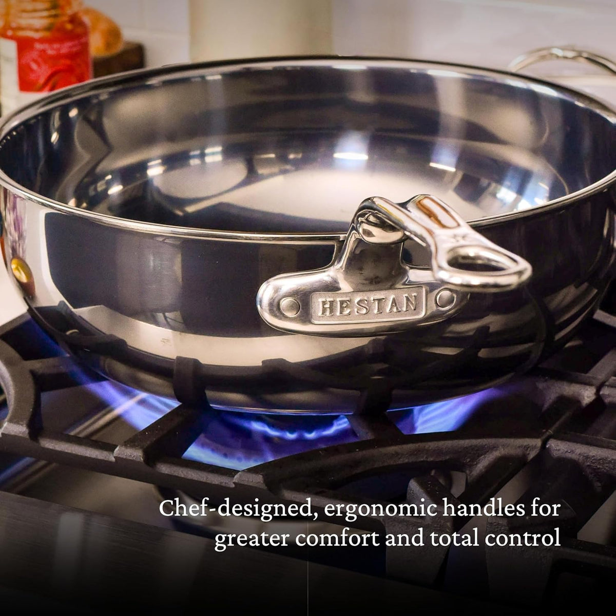Hestan - Collection NanoBond - Poêle tout-en-un en titane, compatible doté de les plaques à induction, 3,5 litres