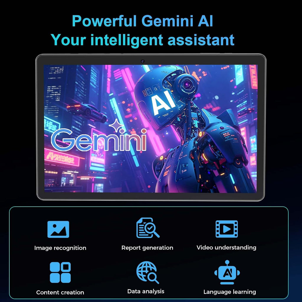 Tablette tactile Android avec clavier, 2026 Android 15, écran 10 pouces, 26 Go + 256 Go + 2 To extensible, tablette PC électronique avec processeur Gemini 8 cœurs, batterie 8 000 mAh, Wi-Fi 5G, GMS, tablette 2 en 1 avec étui, souris et stylet (étui v