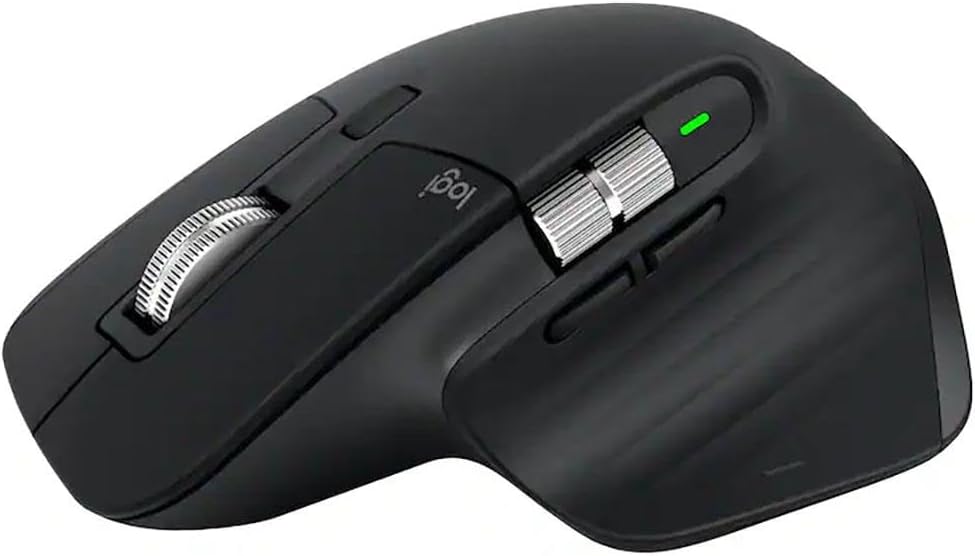 Logitech MX Master 3S - Souris à connectivité sans fil haute performance doté de défilement ultra-réactif, ergonomie, 8 000 DPI, technologie Track on Glass, clics silencieux, Bluetooth, compatible Windows, Linux et Chrome, noire