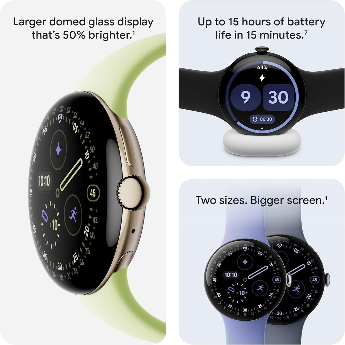 Google Pixel Watch 4 (45 mm) - Montre connectée Android avec suivi de la fréquence cardiaque et du sommeil - Autonomie de 40 heures - Suivi d'activité - Intelligence artificielle Google - Boîtier en aluminium noir mat - Bracelet actif Obsidian -