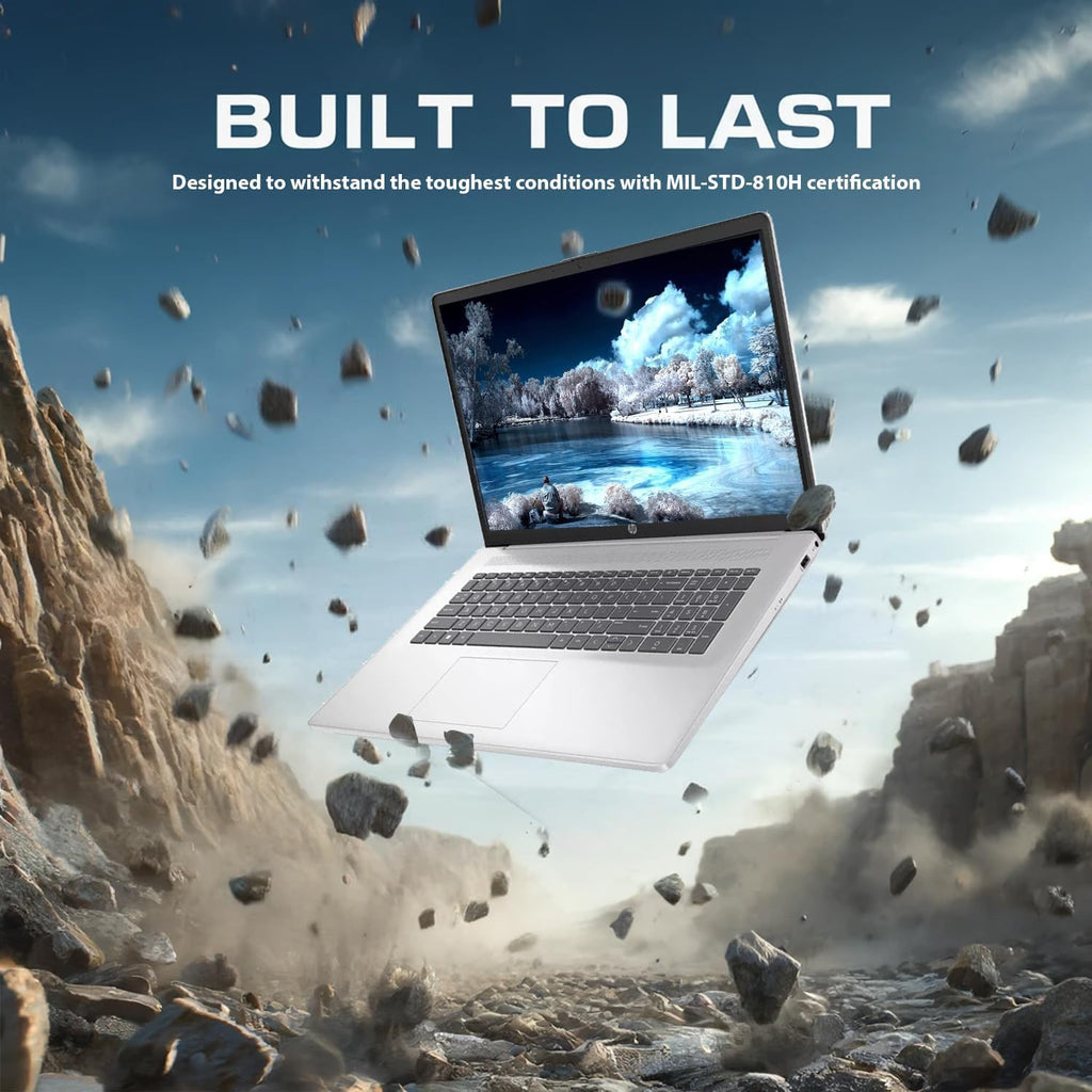 Ordinateur compact portable HP 17,3 pouces avec Office 365 pour le Web à vie, processeur Intel Core i3 à 8 cœurs de 13e génération (supérieur au i5 de 11e génération), 16 Go de RAM, SSD PCIe de 256 Go, pavé numérique, Windows 11, sans souris.