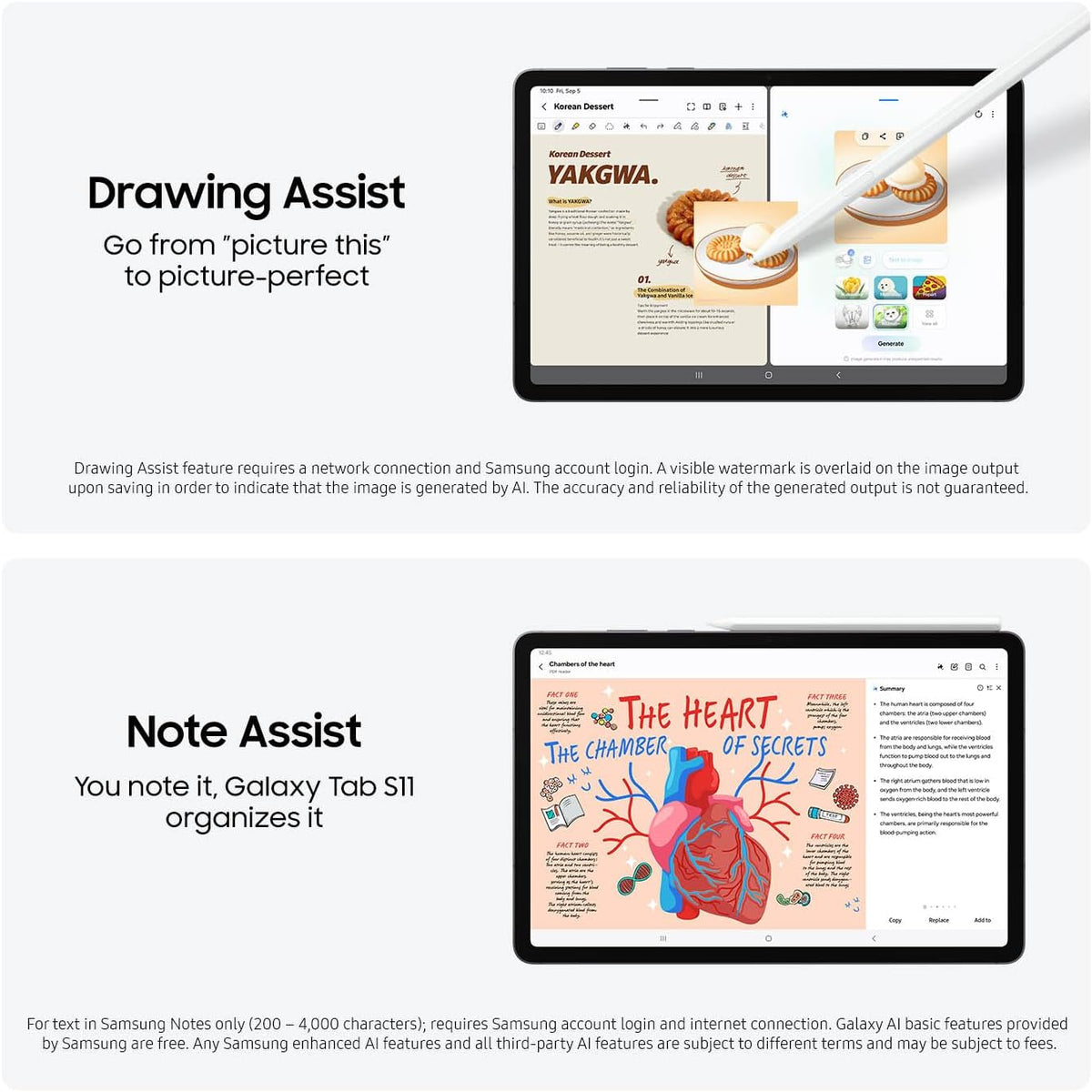 Tablette tactile Samsung Galaxy Tab S11 128 Go WiFi Android, grand écran, résistante, fine, légère, haute performance, longue autonomie, S Pen pour la prise de notes, assistance IA, version US, grise