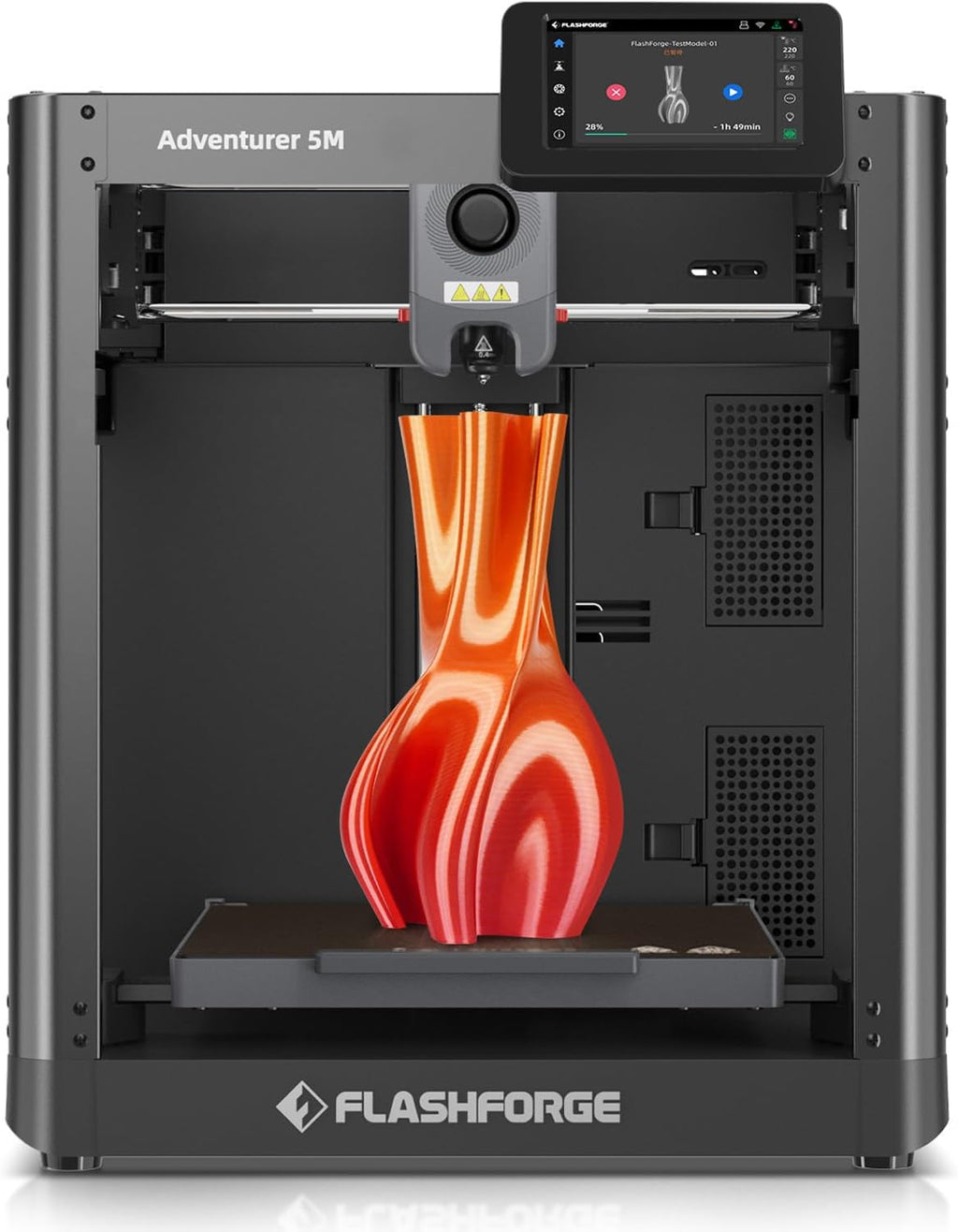 Imprimante 3D FLASHFORGE AD5M : Calibrage entièrement automatique, impression en un clic, vitesse maximale de 600 mm/s, structure CoreXY entièrement métallique pour une impression de précision, buse à changement réactif et facile d'entretien, volume…