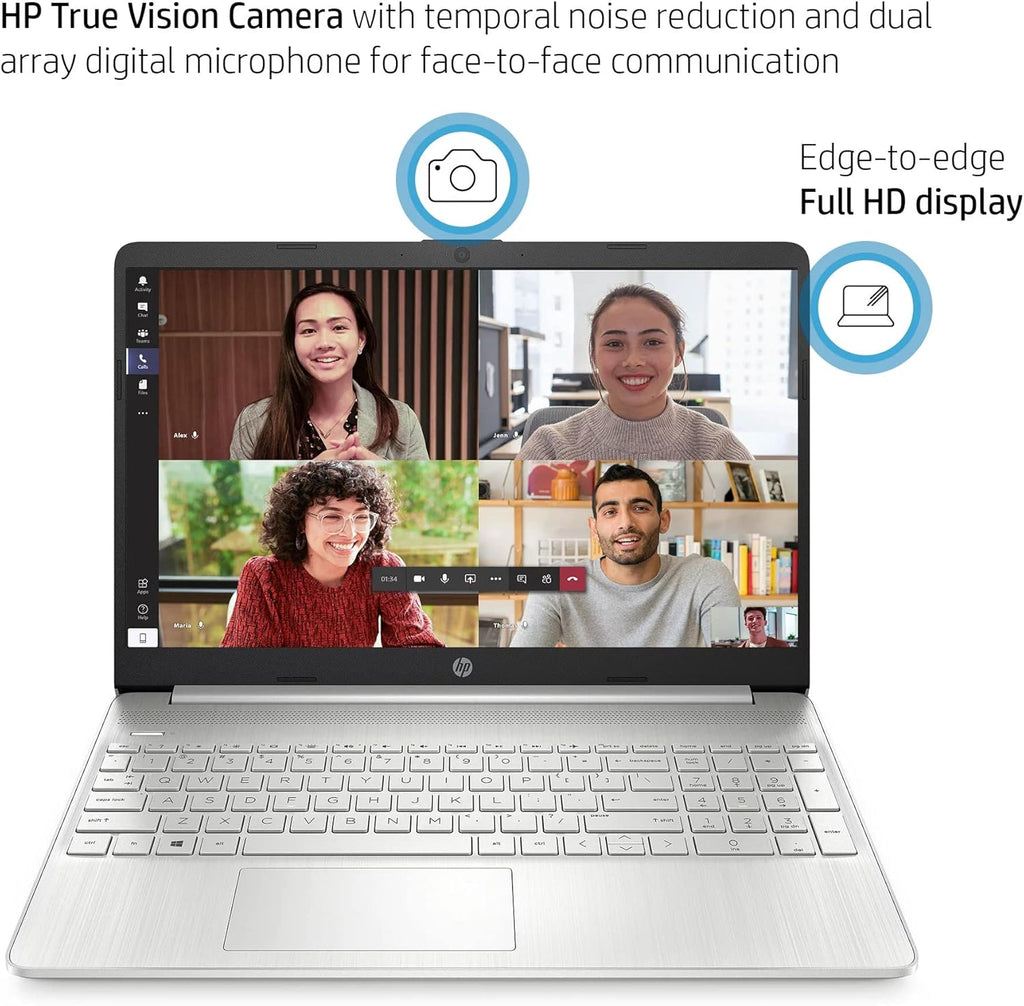 Ordinateur compact portable professionnel HP Windows 11 Pro 15,6" FHD, processeur Intel Core i5-1135G7 de 11e génération, 16 Go de RAM, SSD de 512 Go, carte graphique Intel Iris Xe, pavé numérique, autonomie longue durée, Wi-Fi 5, Bluetooth 4.2
