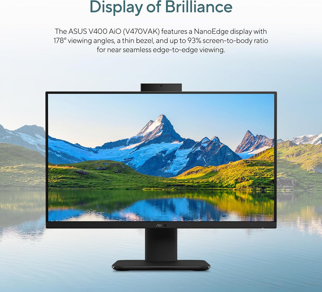 ASUS V470 Ordinateur tout-en-un 27" FHD tactile antireflet, 16 Go de RAM DDR5, SSD 1 To, Processeur Intel® Core™ i5-13420H, Windows 11 Famille, Clavier et souris doté de connectivité filaires inclus, V470VA-MS504T Noir