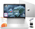 Ordinateur compact portable HP 14 2025 Ultra Léger, AI Copilot Étudiant Professionnel, Processeur Intel Quad-Core, 16 Go de RAM, 628 Go de stockage (128 Go UFS + 500 Go extensible), 1 an d'abonnement à Office 365, Autonomie de 12 heures
