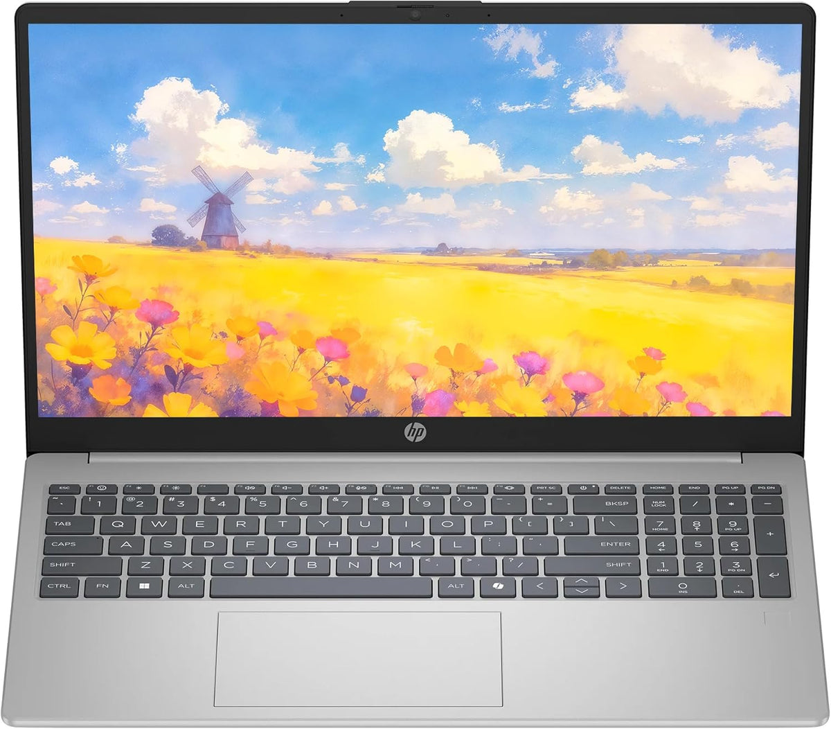 Ordinateur compact portable professionnel HP 15,6 pouces : 12 Go de RAM, SSD de 512 Go, processeur Intel Core i5 à 10 cœurs, Windows 11 avec Copilot AI, lecteur d’empreintes digitales, clavier rétroéclairé, écouteurs SageNova.